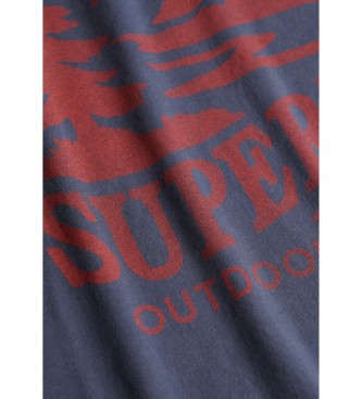 Superdry Retro majica za na prostem Rlxd navy