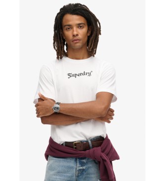 Superdry T-shirt con grafica Retro Rock bianca