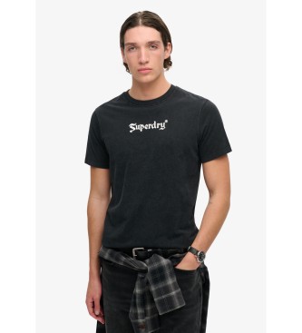 Superdry T-shirt con grafica Retro Rock nera