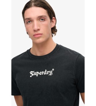 Superdry T-shirt con grafica Retro Rock nera