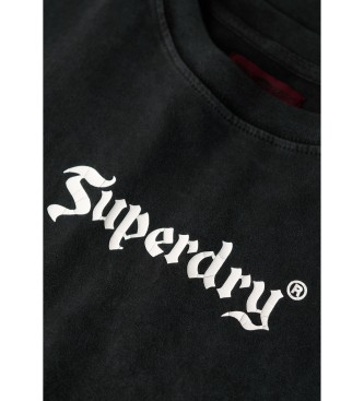 Superdry Retro Rock Grafisch T-shirt zwart