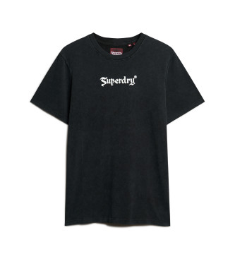 Superdry Retro Rock Grafisch T-shirt zwart