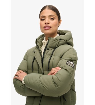 Superdry Giubbotto lungo imbottito in Ripstop verde