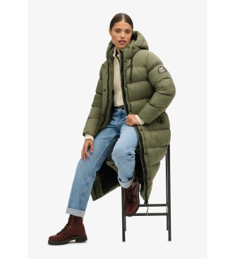 Superdry Lange wattierte Jacke Ripstop grn