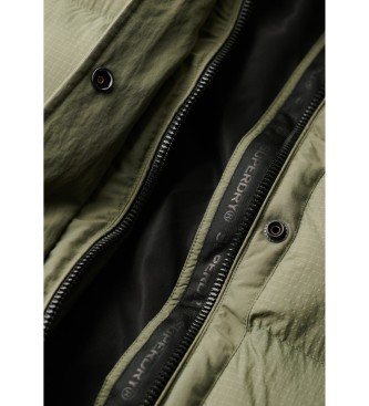 Superdry Chaqueta acolchada larga Ripstop verde