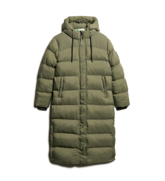 Superdry Giubbotto lungo imbottito in Ripstop verde