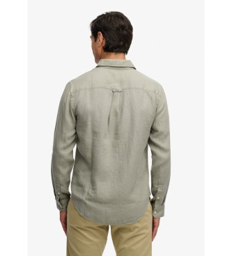 Superdry Riviera Linen Shirt green