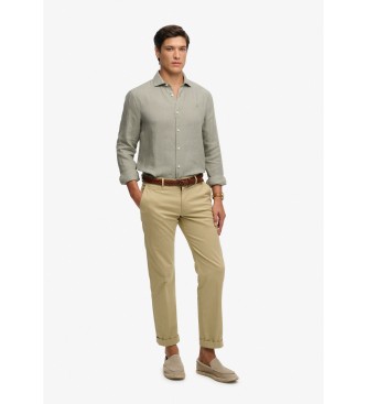 Superdry Riviera Linen Shirt green