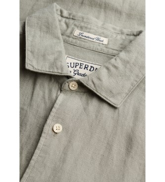 Superdry Riviera Linen Shirt green
