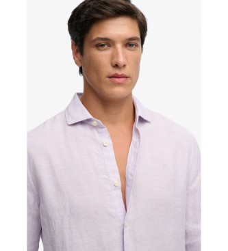 Superdry Chemise Riviera Linen lilas