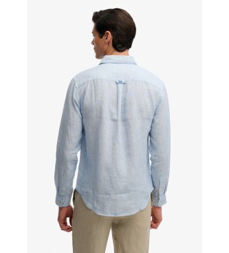 Superdry Chemise en lin Riviera bleu