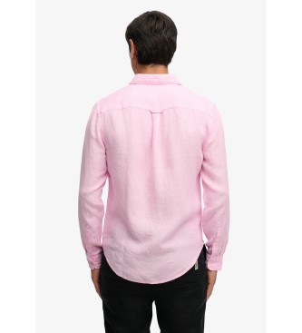 Superdry Riviera Linen Shirt pink