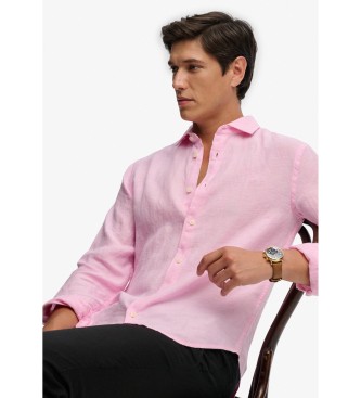 Superdry Riviera Linen Shirt pink