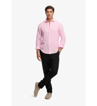 Superdry Riviera Linen Shirt pink