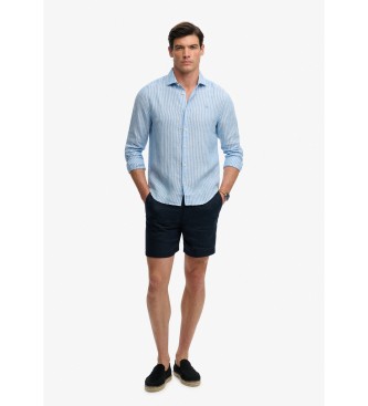 Superdry Chemise en lin Riviera bleu