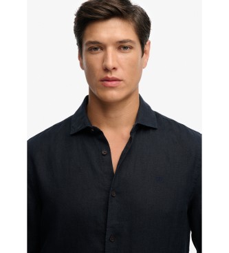 Superdry Chemise Riviera en lin marine