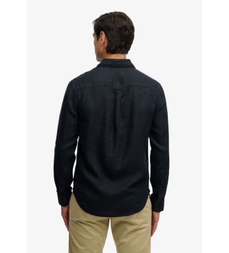 Superdry Chemise Riviera en lin marine