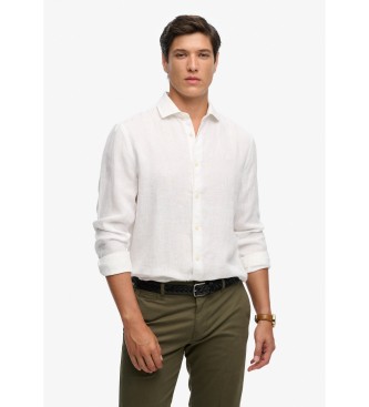 Superdry Chemise en lin Riviera, blanc
