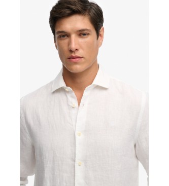 Superdry Chemise en lin Riviera, blanc