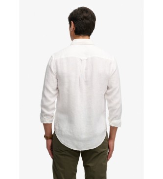 Superdry Chemise en lin Riviera, blanc