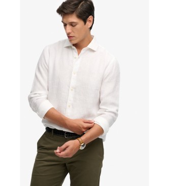 Superdry Chemise en lin Riviera, blanc
