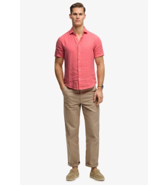 Superdry Korallenfarbenes Riviera-Hemd