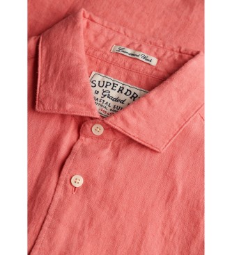 Superdry Korallenfarbenes Riviera-Hemd