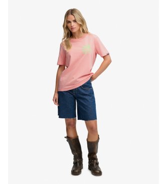Superdry Roadside Trade pink t-shirt
