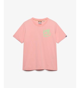 Superdry Roadside Trade pink t-shirt