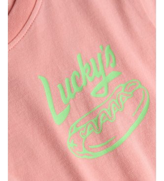 Superdry Roadside Trade pink t-shirt