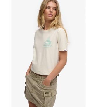 Superdry T-shirt Roadside Trade Relaxed off-white