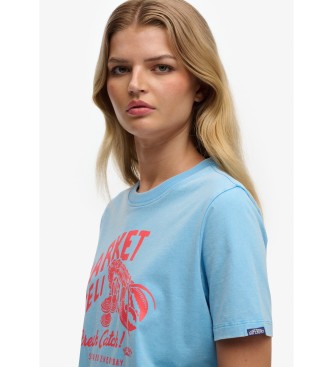Superdry Roadside Trade Relaxed T-Shirt blau