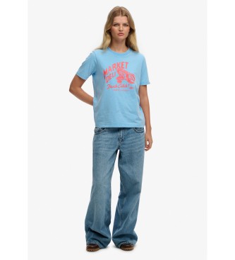 Superdry Roadside Trade Relaxed T-Shirt blau