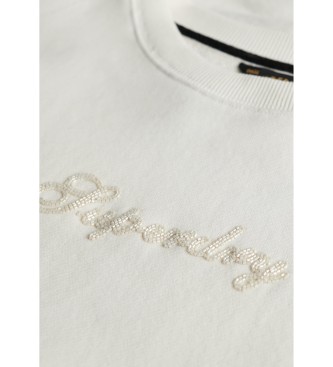 Superdry Felpa Script Brand Loose bianco sporco