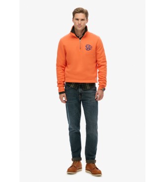 Superdry Sweatshirt Neon Half Zip Track orange