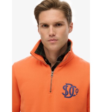 Superdry Sweatshirt Neon Half Zip Track orange