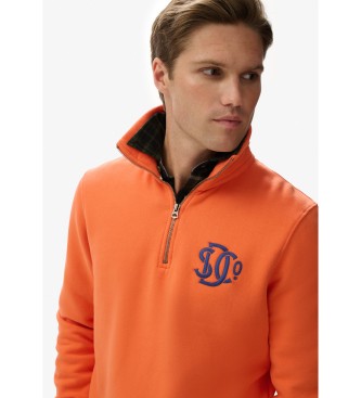 Superdry Sweatshirt Neon Half Zip Track orange