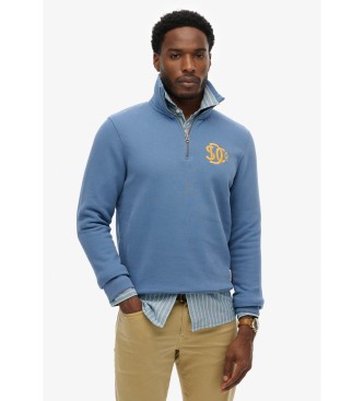 Superdry Sweatshirt Neon Half Zip Track blauw