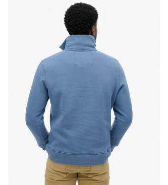 Superdry Sweatshirt Neon Half Zip Track blauw