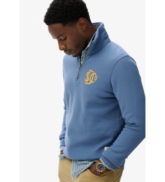 Superdry Sweatshirt Neon Half Zip Track blauw