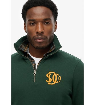 Superdry Sweatshirt Neon Half Zip Track gr�n