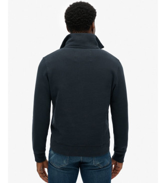 Superdry Sweatshirt Neon Half Zip Track navy