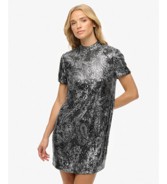 Superdry Zilver Pailletten Jurk