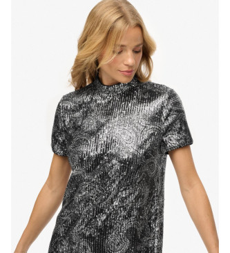 Superdry Zilver Pailletten Jurk