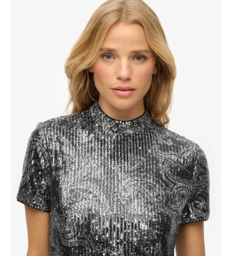 Superdry Zilver Pailletten Jurk
