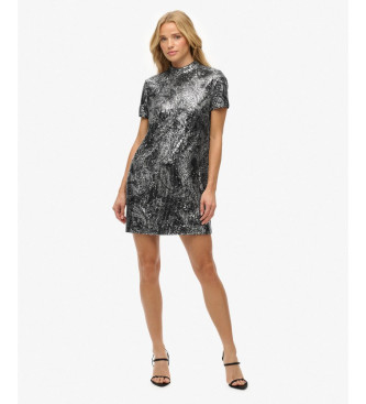 Superdry Zilver Pailletten Jurk