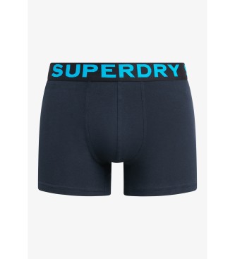 Superdry Set 2 Bxers Classic negro, marino