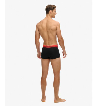 Superdry Conjunto de 3 cales boxer lisos cinzentos, pretos
