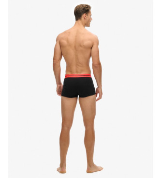 Superdry Conjunto 3 boxers lisos preto