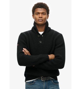 Superdry Black shawl collar jumper